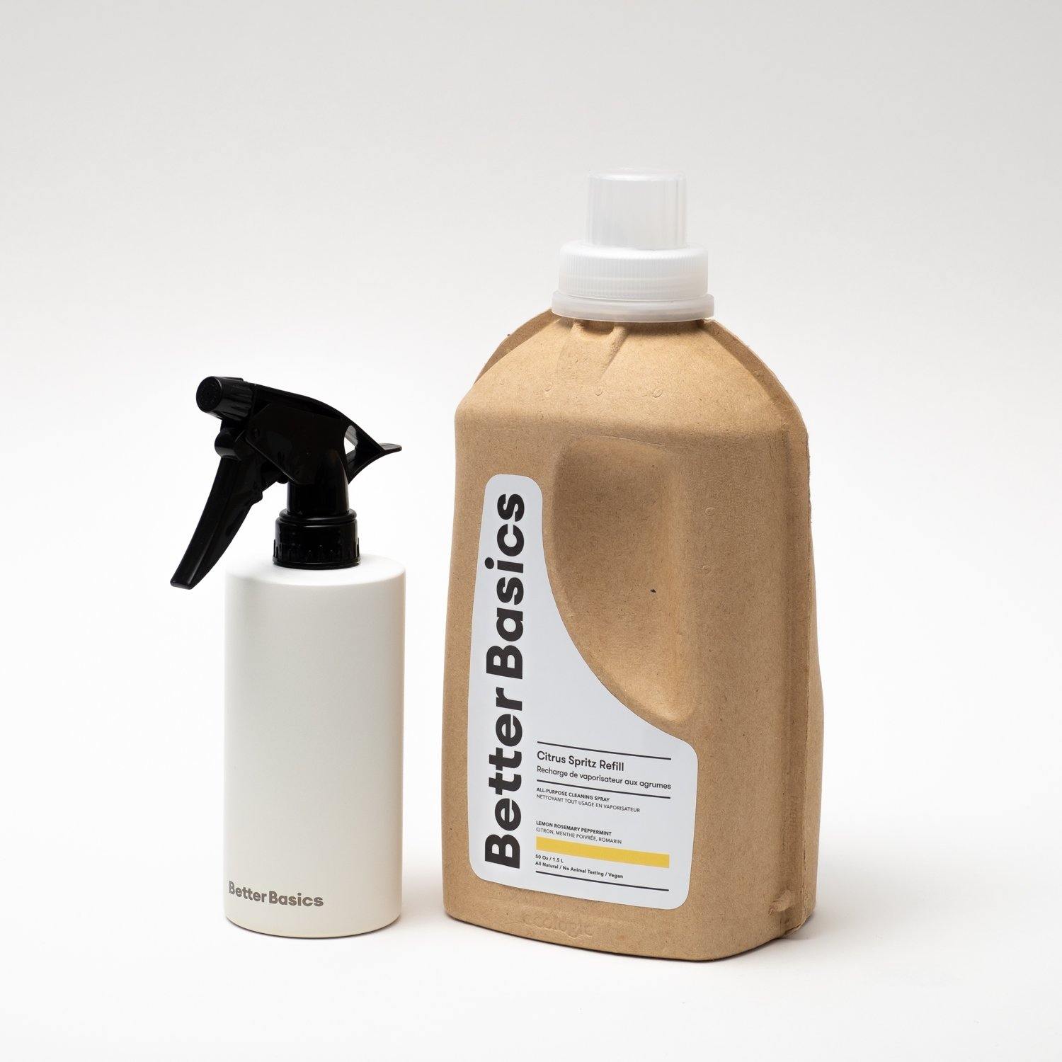 Citrus Spritz Cleaning Spray Refill Starter Kit - Kit - Better Basics Eco-Friendly Products - Vancouver Canada